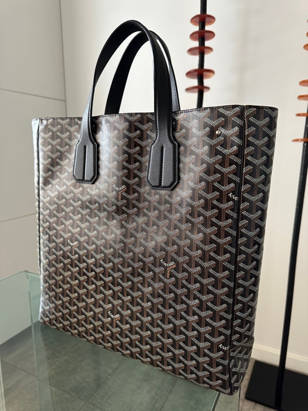 GOYARD VOLTAIRE UNISEX STRUCTURED FULLY LINED TWO HANDLED LARGE TOTE BAG